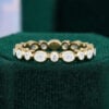 Alternating Oval & Round Lab Diamond Wedding Band