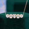 Bezel Set Mixed Cut Lab Diamond Line Necklace (1)
