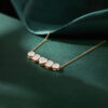 Bezel Set Mixed Cut Lab Diamond Line Necklace (4)