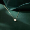 Bubble Bezel Emerald Cut Lab Diamond Solitaire Necklace For Women (6)