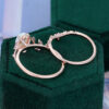 Garden Themed Oval Cut Natural Opal Bridal Ring Set With Pink Sapphire Accents (4)