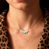 Graduated Oval Cut Lab Diamond Five Stone Necklace (1)