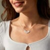 Graduated Oval Cut Lab Diamond Five Stone Necklace (5)