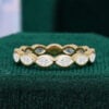 Marquise cut lab diamond wedding band full eternity stacking ring