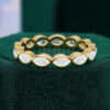 Marquise Cut Lab Diamond Wedding Band Full Eternity Stacking Ring (5)