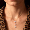 Mixed Cut Lab Diamond Three Stone Pendant Necklace (6)