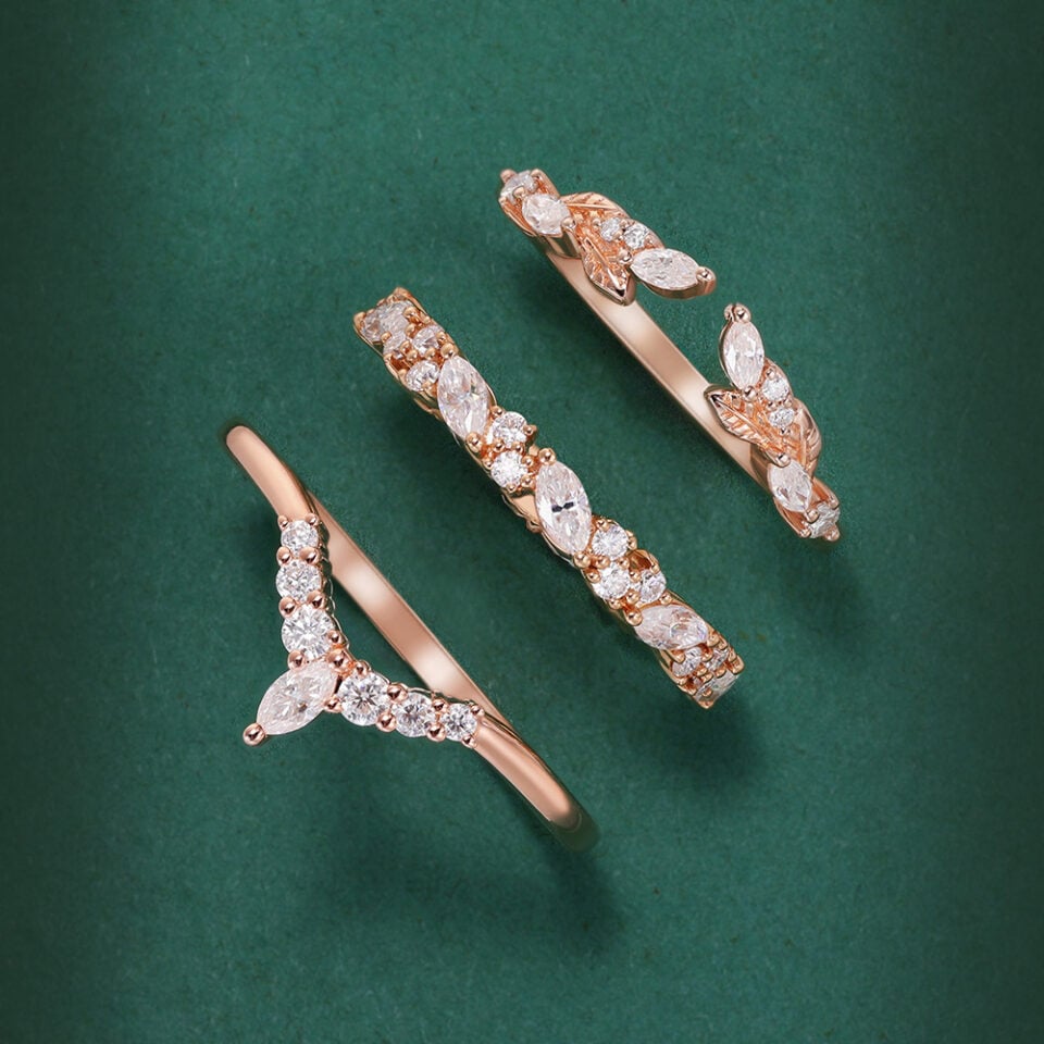 moissanite wedding band collection