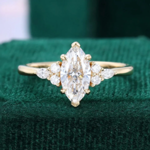marquise cut lab diamond cluster ring