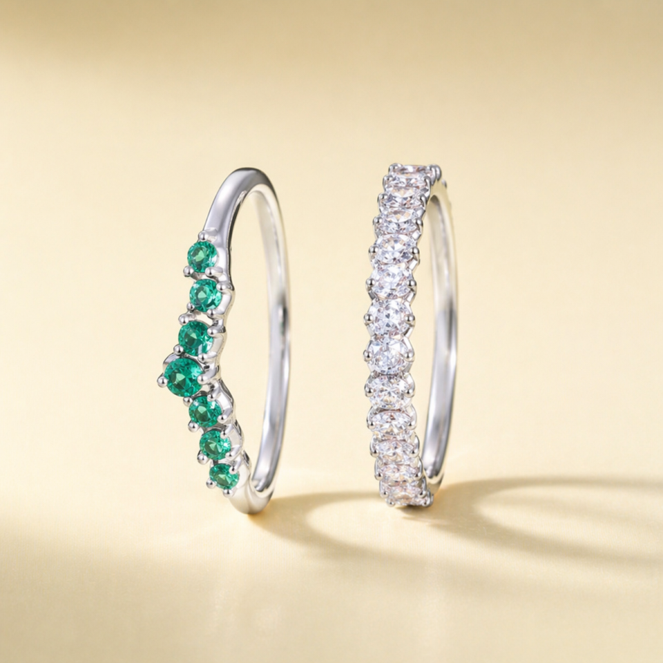 gemstone wedding bands vs diamond bands