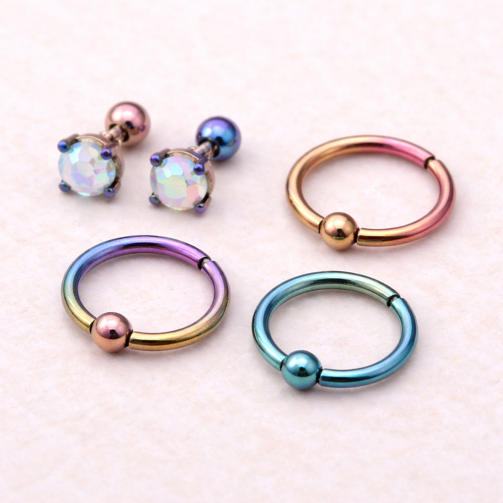 Niobium Earrings for Sensitive Ear