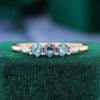 Baguette & Hexagon Cut Alexandrite Couple's Ring Set (3)
