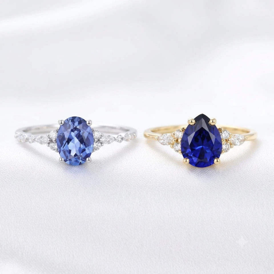 Blue Sapphire vs Cornflower Blue Sapphire