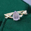 Crossover Shank Pear Fantasy Cut Lavender Haze YAG Engagement Ring Promise Gift For Her (4)