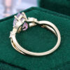 Crossover Shank Pear Fantasy Cut Lavender Haze YAG Engagement Ring Promise Gift For Her (5)