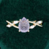 Crossover Shank Pear Fantasy Cut Lavender Haze YAG Engagement Ring Promise Gift For Her (6)