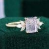 Emerald Fantasy Cut Lavender Haze YAG Engagement Ring Anniversary Gift (4)