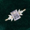 Emerald Fantasy Cut Lavender Haze YAG Engagement Ring Anniversary Gift (5)