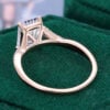 Emerald Fantasy Cut Lavender Haze YAG Engagement Ring with Asymmetrical Pavé Braid Band (5)