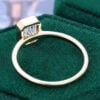 Emerald Fantasy Cut Moissanite Bezel Solitaire Engagement Ring (6)