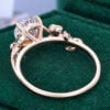 Floral Inspired Round Fantasy Cut Lavender Haze YAG Engagement Ring with Rose Accents (5)