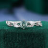 Hexagon Cut Moss Agate Couple's Ring (4)