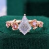 Kite Fantasy Cut Lavender Haze YAG Cherry Blossom Band Romantic Cottagecore Engagement Ring (1)