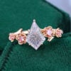 Kite Fantasy Cut Lavender Haze YAG Cherry Blossom Band Romantic Cottagecore Engagement Ring (5)