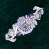 LeafLace Round Fantasy Cut Lavender Haze YAG Engagement Ring Nature Themed Promise Ring (5)