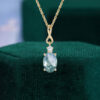 Oval Cut Moss Agate Infinity Pendant Necklace with Diamond Accents (8)