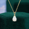 Pear Cut Natural Opal Infinity Solitaire Pendant Necklace (13)