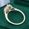 Pear Fantasy Cut Lab Pink Sapphire Engagement Ring Unique Halo Bridal Ring (6)