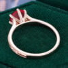 Round Fantasy Cut Lab Ruby Vintage Promise Ring Milgrain Design Engagement Ring (2)