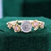 Round Fantasy Cut Lavender Haze YAG Promise Ring Peridot Flourish Engagement Ring (1)