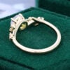 Round Fantasy Cut Lavender Haze YAG Promise Ring Peridot Flourish Engagement Ring (5)