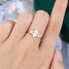 Ships Now Marquise Cut Moissanite Blossom Engagement Ring in 10K Yellow Gold (Size 5US) (5)