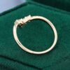 Ships Now Marquise Cut Moissanite V-Shaped Curved Wedding Band in 14K Yellow Gold (Size 9US) (5)