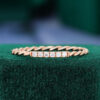 Twisted Design Moissanite Couple's Ring Set (1)