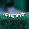 Unique Marquise & KIte Cut Moissanite Curved Open Couple's Ring Set (6)