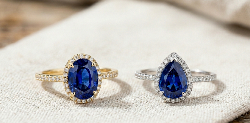 oval vs pear cut sapphire