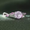Eternal Embrace Fantasy Cut Round Shaped Lavender Haze YAG Split Shank Promise Ring (3)