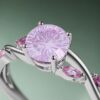 Eternal Embrace Fantasy Cut Round Shaped Lavender Haze YAG Split Shank Promise Ring (5)