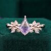 Fantasy Cut Kite Shaped Ametrine Leaf Cluster Woodland Engagement Ring (1)