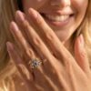 Fantasy Cut Kite Shaped Lab Alexandrite Bridal Set Enchanted Forest Engagement Ring Set (2)