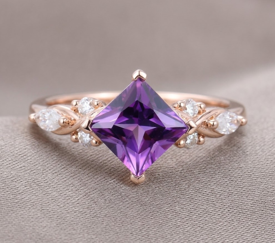 amethyst engagement rings