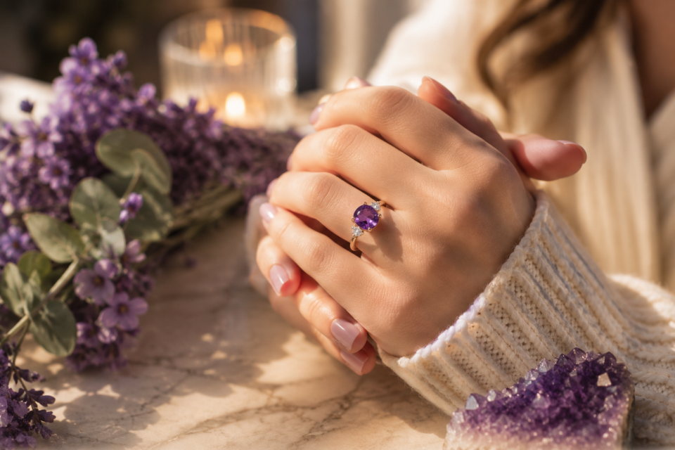 Amethyst Engagement Ring Meaning: Symbolism, Love & Modern Couples