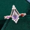 Art Deco Fantasy Cut Kite Shaped Ametrine Cosmic Compass Engagement Ring (3)
