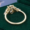 Classic Cluster 1.5CT Oval Cut Lab Diamond Engagement Ring In Claw Prong Setting (9)