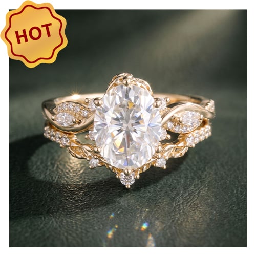 Moissanite Bridal Ring Set