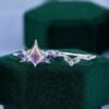Fantasy Cut Kite Shaped Ametrine Butterfly Cluster Bridal Set Fairycore Engagement Ring Set (2)