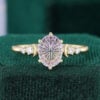 Fantasy Cut Oval Shaped Ametrine Crescent Five Stone Engagement Ring (1)